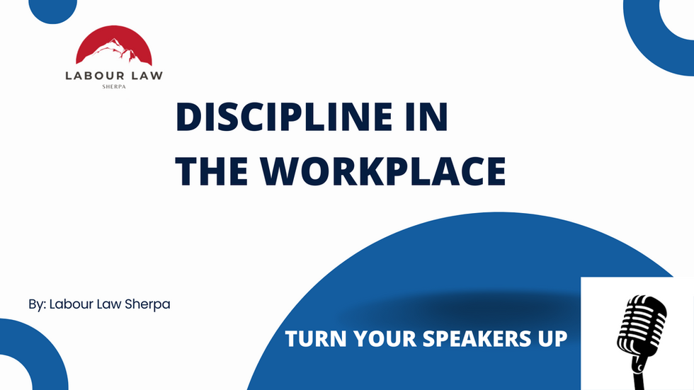 Discipline in the Workplace Presentation